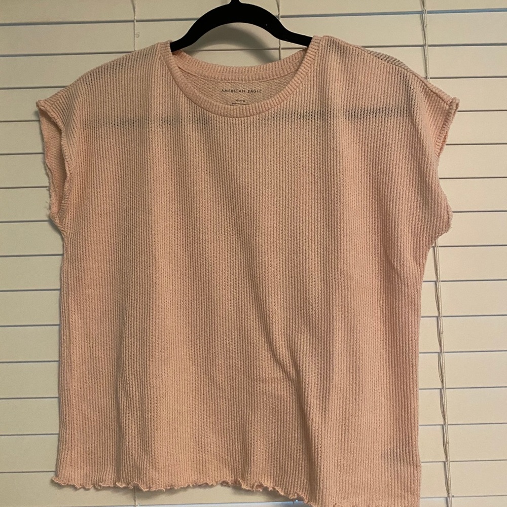 Waffle knit t-shirt